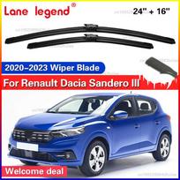 For Dacia Sandero III  -  Front Windshield Wiper Blades 2pcs Windscreen Window Accessories   24 +16 Dacia Sandero