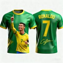 2026 Ronaldo 7 Football Jersey Chatgpt Ai Style Adults and Kids Fan Edition Summer Soccer Training Tops Comfortable Sportswear XXS
