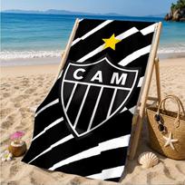 Black And White Stripes With Shield Printed Beach Towel, Super Soft Microfiber, Perfect Gift Birthday, for Pool, Beach, Travel, for family and friend 70cmx140cm(27x55inch)