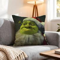 Cartoon Shrek Cushion Cover 1Pcs Decorative Covers Soft Cushion Case For Sofa Couch Decor 40X40 45X45 Pillowcases Peach skin 18*18(CM)-1Pcs