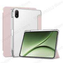 For Oneplus Pad 4 Case with Pen Holder Trifold Leaher Soft Back Stand Tablet Funda for OnePlus Pad 4 Oneplus Pad4 Case 13.2 Inch For Oneplus Pad2Pro13.2 rožinė