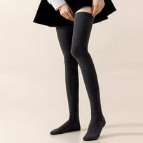 Winter Thigh High Socks For Women 70cm Lengthened JK Stockings Solid Color Over The Knee Stocks Slim Knee Protection Thigh Socks M juoda