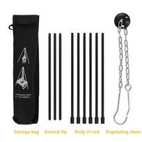 Camping Aluminum Alloy Barbecue Tripod Triangle Support Portable Cooking Tripods juoda