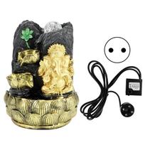 Desktop Water Fountain Ganesha Elephant Statue Buddha Decoration Home Ornament with Light Ball Decor