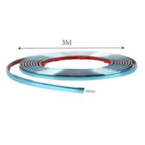 Side Door Chrome Strip Universal Styling Mouldings Silver Car Rearview Mirror Bumper Protector Tape Self Adhesive