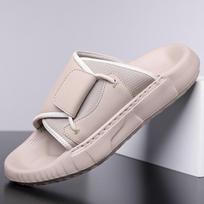 Velcro Korean version of platform slippers, men's one-word drag casual sandals, stepping on shit 38