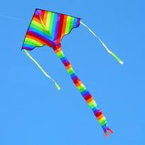 High Quality Colorful Rainbow Kite Long Tail Nylon Outdoor Kites Flying Toys for Children Kids Kite Surf Gifts įvairiaspalvis