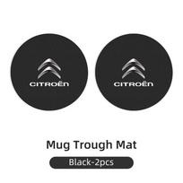 Car Water Coaster Console Mug Cup Holder Non-Slip Mat Accessories For Citroen C4 C3 C5 C1 C2 Berlingo Celysee Cactus Picasso