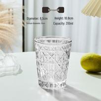 Stylish Plaid Crystal Whiskey and Beer Glass 310ml gray