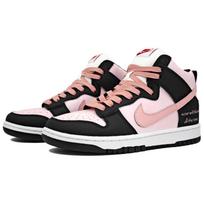 Nike Dunk Wheat, Cute, Box High top Skateboard Shoes Women's Black Pink DD1869-103(Team1148-123) 36