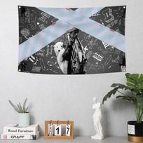 Lil Uzi Vert Tapestry Hip Hop Rap Doodle Wall Hanging Polyester Fan Art Decor for Bedroom Dorm Home Decor 74x94cm(29x37in)