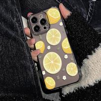 Premium Phone Case For Iphone 16E 17E 13 14 16 17 Air 15 Plus 12 11 Pro Max Smooth Touch Shell Lemon Slices Of Lemon Cover iphone 15 Pro pilka