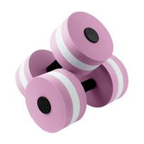 1 Pair Body Shaping Water Aquatics Dumbbell EVA Pool Exercise Dumbbell  Swimming rožinė