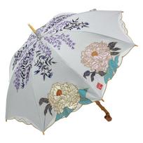 Long Suitable for Both Sunny and Rainy Actress Organza UV Complete Sun Heat Keyan Lotus Flower Peony Gift Chinoiserie ModernWomen's Parasol, Days,