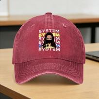 Felicia My System Washed Baseball Cap  yk Cute Sun Trucker Hat Summer Unisex Unisex Outdoor Gym Snapback Cap One Size