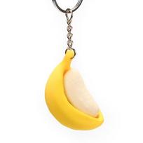 Calming Switch Clicker Fidget Toy Sensory Finger Button Pendant Banana Fidget Keychain  Teens Adult geltona