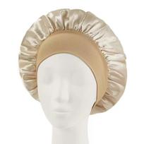 Fashion Silk Women's Bonnet Elastic Band Cap Sleep Bonnets Hair Bonnet Beauty smėlis