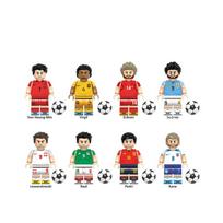 (8 Vnt. Pasaulio taurės Futbolo Žaidėjai - 2) 16 vnt. Futbolo žaidėjų figūrėlės Statybiniai kaladėlės Vaikų žaislai 8PCS World Cup Football Soccer Players - 1