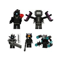 5PCS Toilet Skibidi Building Blocks Tv Monitor Cameradiy minifigures Kid Toy