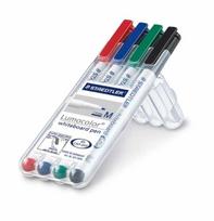 Staedtler - Lumocolor baltos lentos žymeklis - 4 vnt. asorti (301 WP4)