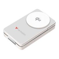 Verbatim Charge 'n' Go Qi2 3-in-1 Magnetic Wireless Power Bank, 10000 mAh, USB-C, White