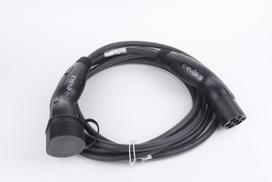 Evaka EV Charging Cable Type 2-Type 2, 22 kW, 32 A, 5 x 6 mm2, 1 x 0.5 mm2, 7 m | ITGAM3872 | Black