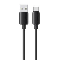 Kabelis USAMS U98 3A Silicone Fast Charging USB-C juodos spalvos