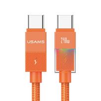 Kabelis USAMS U93 240W USB-C į USB-C 1.2m oranžinės spalvos