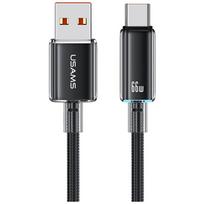 Kabelis USAMS Cloud Series US-SJ658 6A USB-A į USB-C 1.2m juodos spalvos