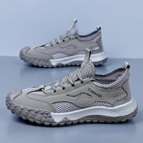Men's shoes 2025 soft-soled, lightweight, breathable, odor-resistant, mesh-topped shoes, durable, anti-slip, casual, trendy shoes 39 pilka