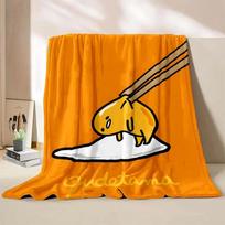 1 vnt. Gudetama kiaušinio rašto pledas suaugusiems, minkštas ir šiltas patalynės užvalkalas lovai, sofai, lauko kelionėms #(6) 75X95CM pilka spalva