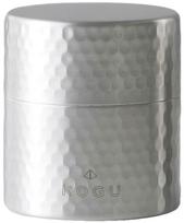 KOGU Tea Caddy Storage Small in Dishwasher with Inner Excellent Light Preserves Hammered Holds 100g of Tea Stainless Simple Suitable for Black
