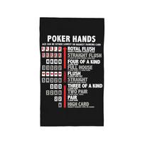 Poker Hands Soft Face Towel Quick Dry Pool Bath Cotton Towels Absorbent Quick W30*H60(CM)