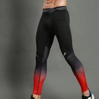 Vyriškos suspaudimo kelnės Greitai džiūstančios Sportiniai drabužiai Bėgimo timpos Vyriškos Leggings Fitness Treniruotės Kelnės Sportui Sporto salės Leggings S raudona