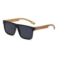 Trendy Sunglasses Retro Uv-Resistant Imitation Wood Leg Sun Protection Street Photography Walk The Show Shades Glasses A1