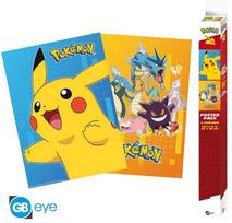Plakatas Abysse POKEMON - 2 plakatų rinkinys - spalvingi personažai (52x38)