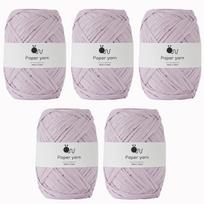 Raw Wool Paper Extra 30g Made in Set of 5 Lavender Yarn, Thick, (approx. 77m), 100% Paper, Japan, Balls, 1002.