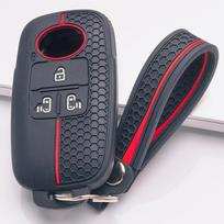 Car Key Cover for Toyota Raize Tanto Rex Ativa Daihatsu Rocky Tanto Subaru Rex with Keychain Honeycomb Texture Metal Keychain Car Remote Key Sleeve juoda