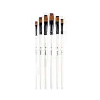 Wooden Handle Watercolor Painting Brushes Practical Acrylic and Oil Brushes  Paint Brush flat