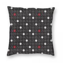 Dice Set D20 Pillowcase Polyester Linen Velvet Creative Zip Decorative Pillow Case Bed Cushion Cover Peach skin 18*18(CM)-1Pcs