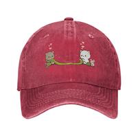 Washed Baseball Cap Kawaii Bubu Dudu Couple Pandas Summer Hip Hop Hats For Women Unisex Casual Kpop Rock Sun Baseball Caps One Size