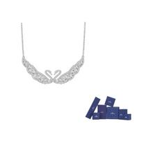 Swarovski Swan Necklaces Womens Silver F-Original brand box sidabras