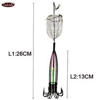 TAKEDO 8 Claw 16 Hook Sea Fishing Feeder Cage Shrimp Octopus Squid Hook Carp Feeder Fishing Hook HD01 sidabras