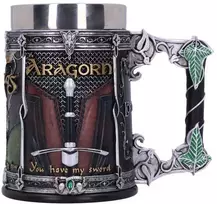 Lord of the Rings,Nemesis Now Žiedų valdovo „Bendruomenės“ alaus bokalas 15,5 cm