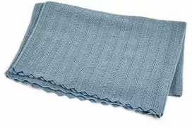 Patalynės komplektas Smallstuff Smulkūs daiktai - Kūdikių antklodė, žuvies kaulas, merino vilna - Mėlyna - 80x100 cm (70007-84)