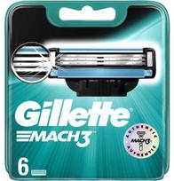 „Gillette Mach3“ vyriški skustuvo peiliukai – mėlyni/juodi – 6 vnt.