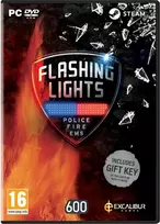 Flashing Mirksinčios lemputės – policija/ugniagesiai/EMS – kompiuteris