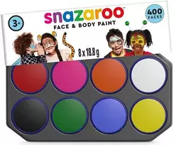 SNAZAROO - Makiažo spalvų paletė 8x18ml įvairių spalvų (791060)