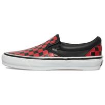 Vans CLASSIC SLIP ON Low Top Skateboard Shoes Unisex Red Black Sneakers VN000DCMBRR1 42 raudona juoda spalva