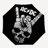 1pc ACDC Band Automatic Opening/Closing Umbrella with Convenient Three-Fold Design, 8 Iron Ribs - for Outdoor Daily Use, Travel